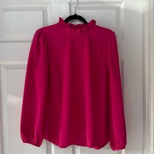 Bright pink blouse by JCrew